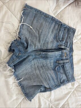 Light Blue Denim Jean Shorts - Classic High-Rise Cut